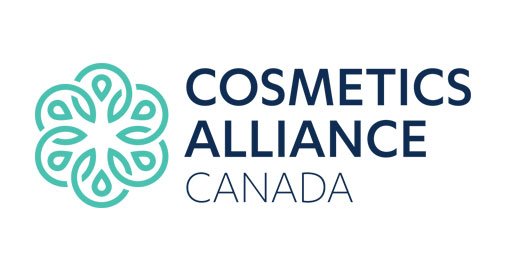 Cosmetics Alliance Canada logo featuring a stylized floral design in teal and blue. Represents the association's focus on the cosmetics industry.